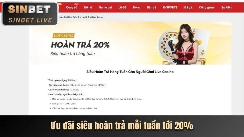 Khuyến mãi hoàn trả hàng tuần